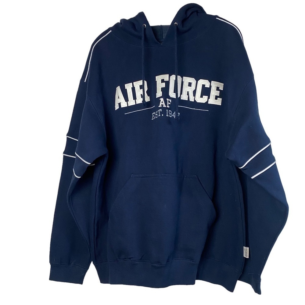Air Force Academy Embroidered Hoodie by Oarsman Rugged Apparel. Thick heavy warm